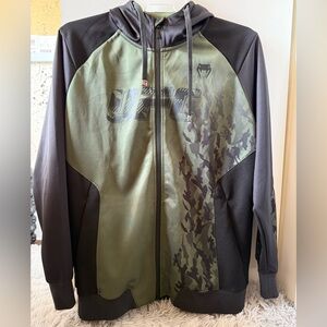 UFC Men's Green and Black Performance Jacket
